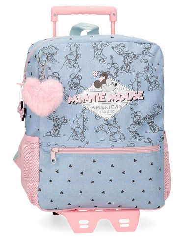 29523T1 ADAPT. BACKPACK 33CM.W/TROLLEY  MINNIE MOUSE AMERICA